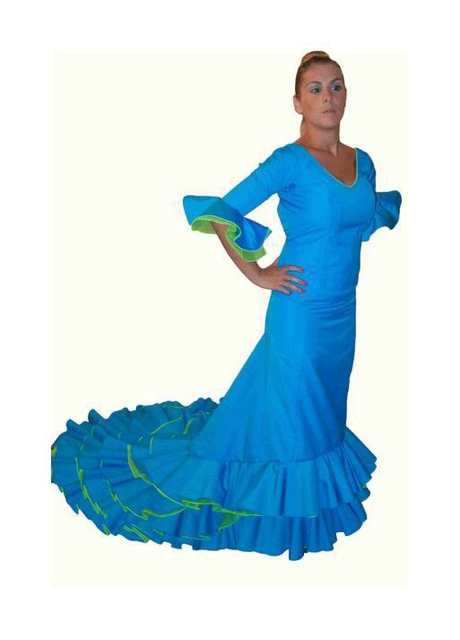 Flamenco Skirt with Train Model Garrotín